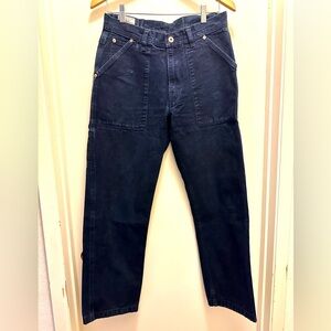 Wallace & Barnes Carpenter Pant In Japanese Indigo Canvas in Blue 31x30